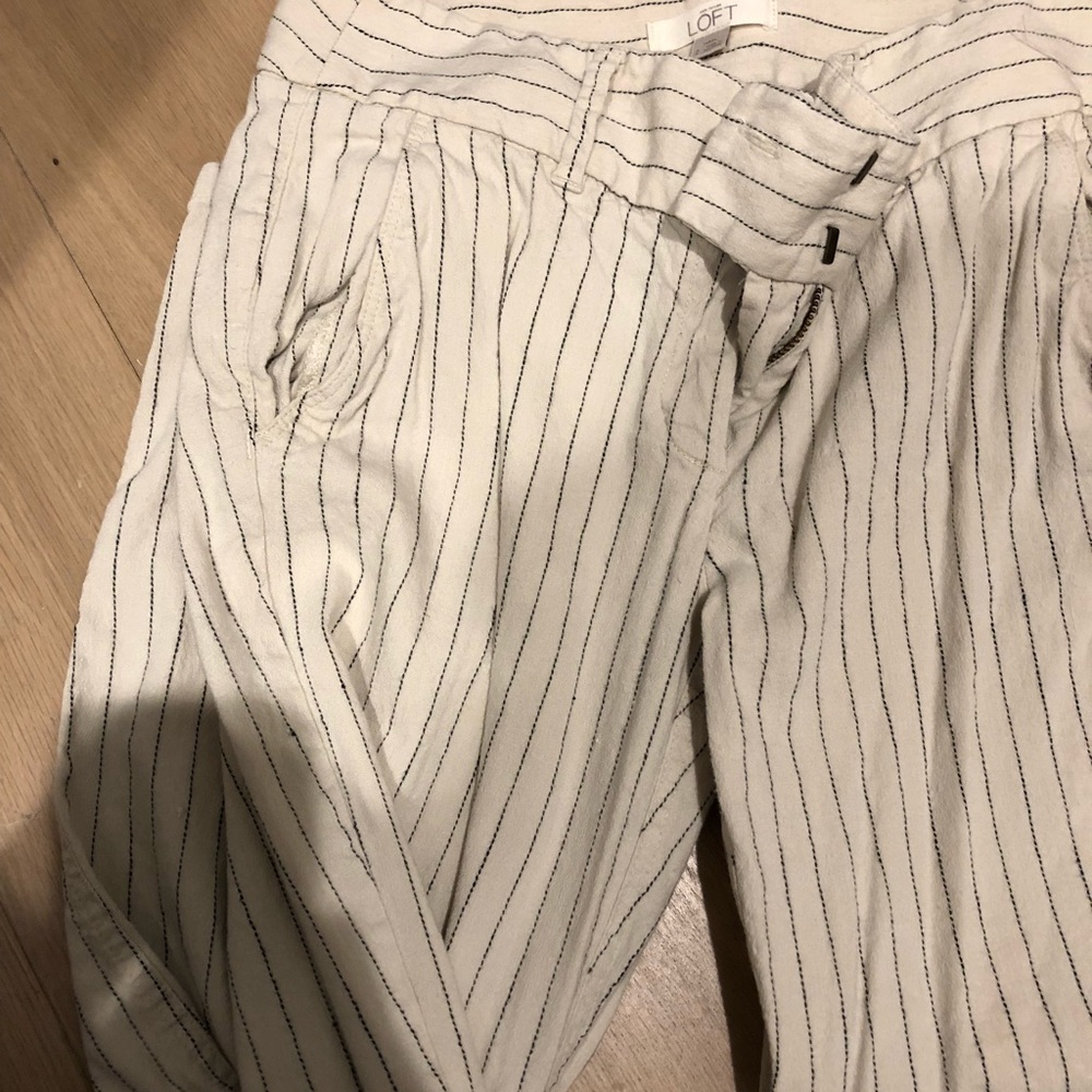 [sold] LOFT summer stripe pants size 2